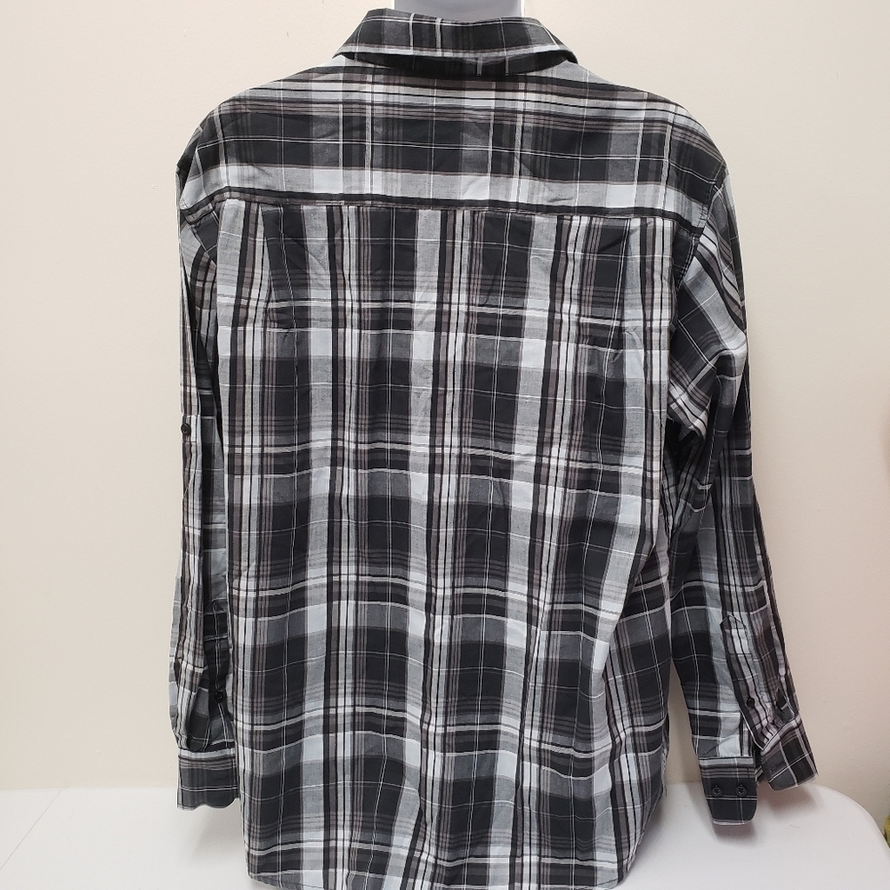 Beverly Hills Polo Club Mens Plaid Button Shirt Size XL - Picture 2 of 6